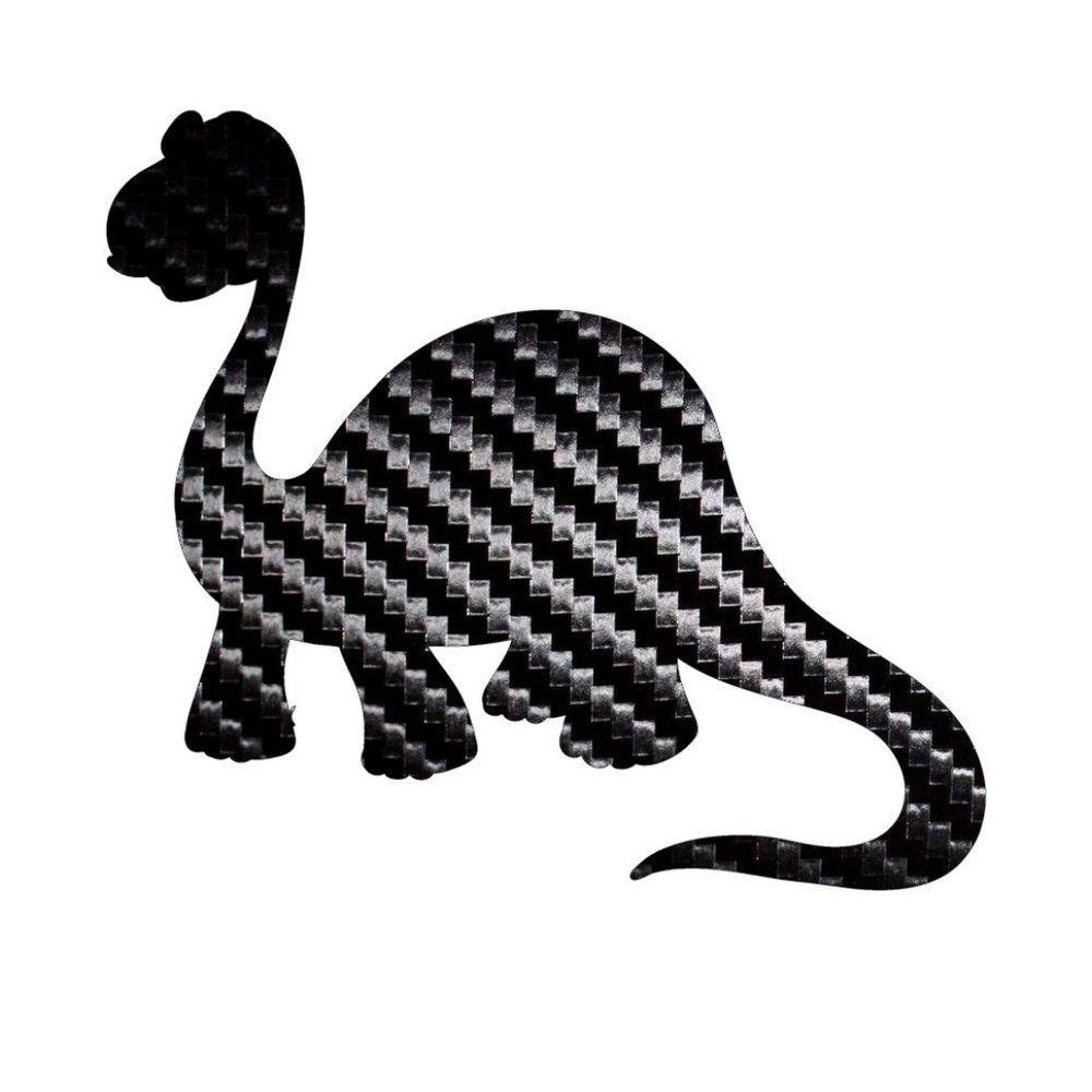 4 Pack Dinosaur Sticker Black Carbon Fiber Vinyl Decal Logo Laptop Window